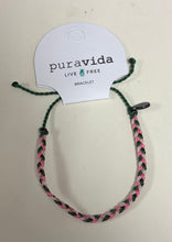 Load image into Gallery viewer, 2026 Pura Vida Custom Braided pink/olive bracelets (RTS)