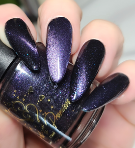 Lilac Nebula - Precious Pearls, Metals and Magnetics Lacquer Fan Group Custom for July