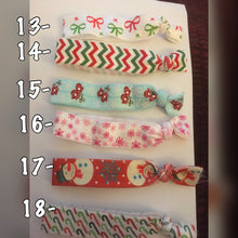 Load image into Gallery viewer, Christmas/Holiday/Winter Hair Ties