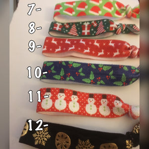 Christmas/Holiday/Winter Hair Ties