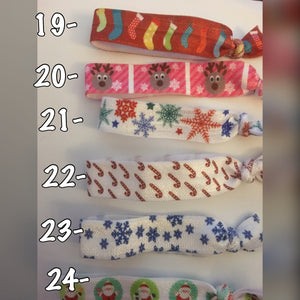 Christmas/Holiday/Winter Hair Ties